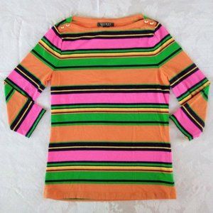 NWOT- Colorful LAUREN Ralph Lauren Striped Shirt